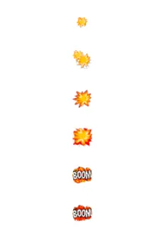 Boom emoji animation sequence